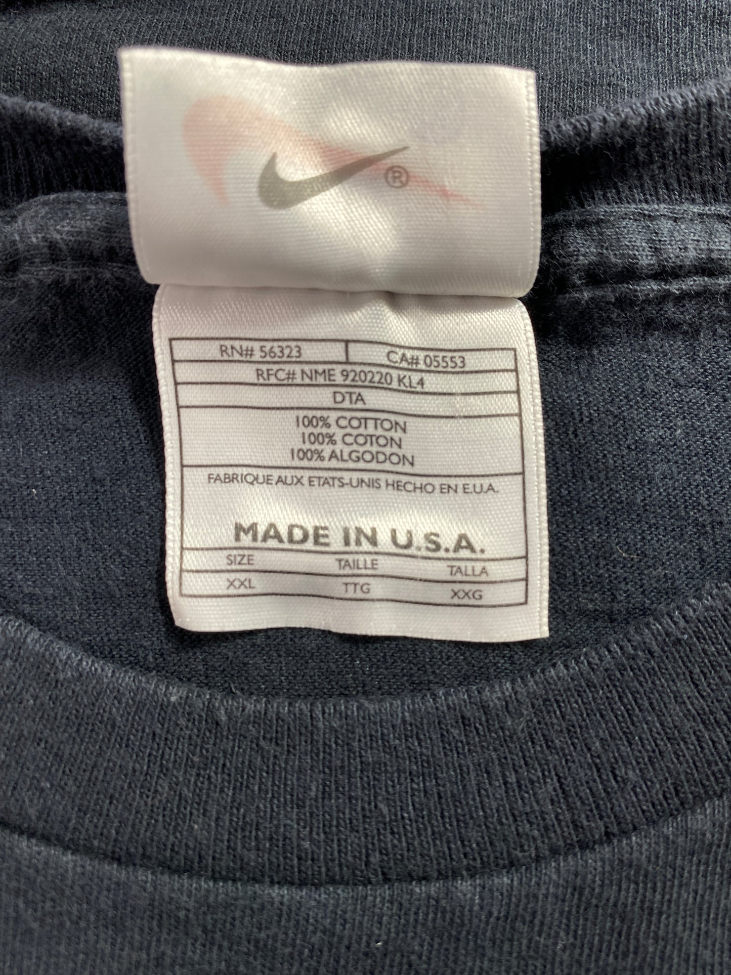 90’s NIKE x LOS ANGELES RAIDERS Made in USA Size XXL Vintage NFL T-shirt / A5971