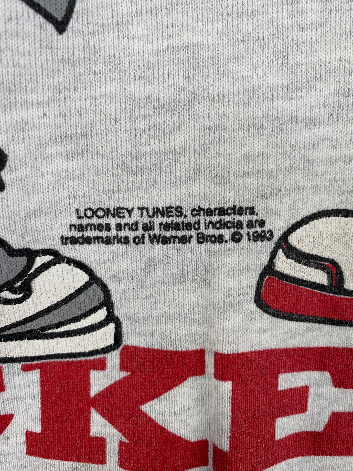 1993 LOONEY TUNES x OHIO STATE Made in USA Size L Vintage College Sweat-Shirt / A6399