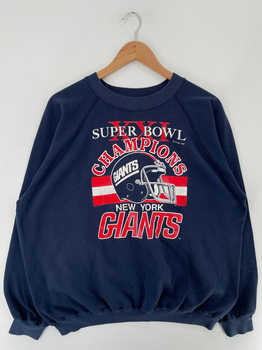 1987 NEW YORK GIANTS Made in USA Size XL Vintage NFL Sweat-Shirt / E5659S