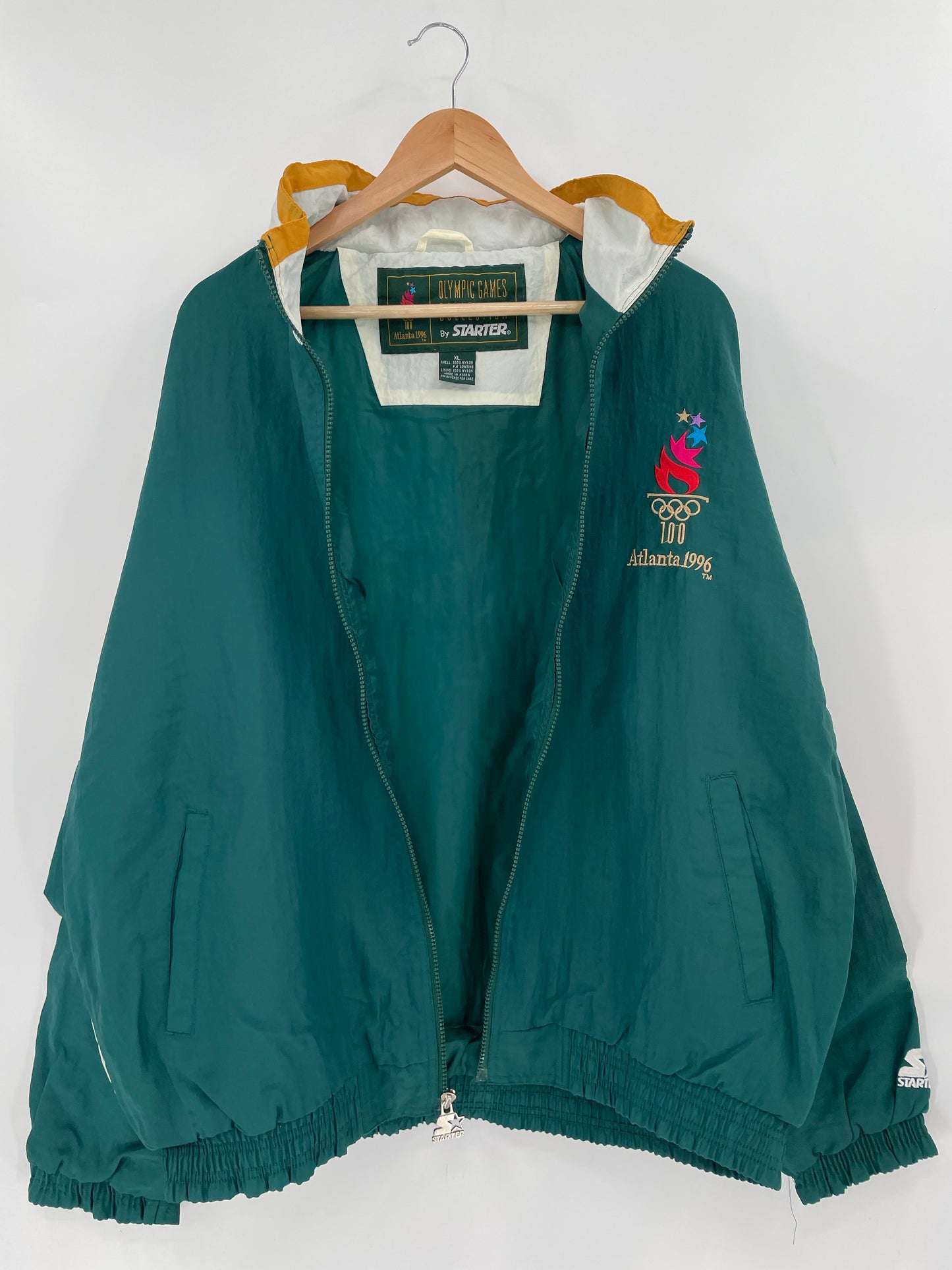 1996 ATLANTA OLYMPIC TEAM USA x STARTER Size XL Vintage Nylon Jacket / K6275