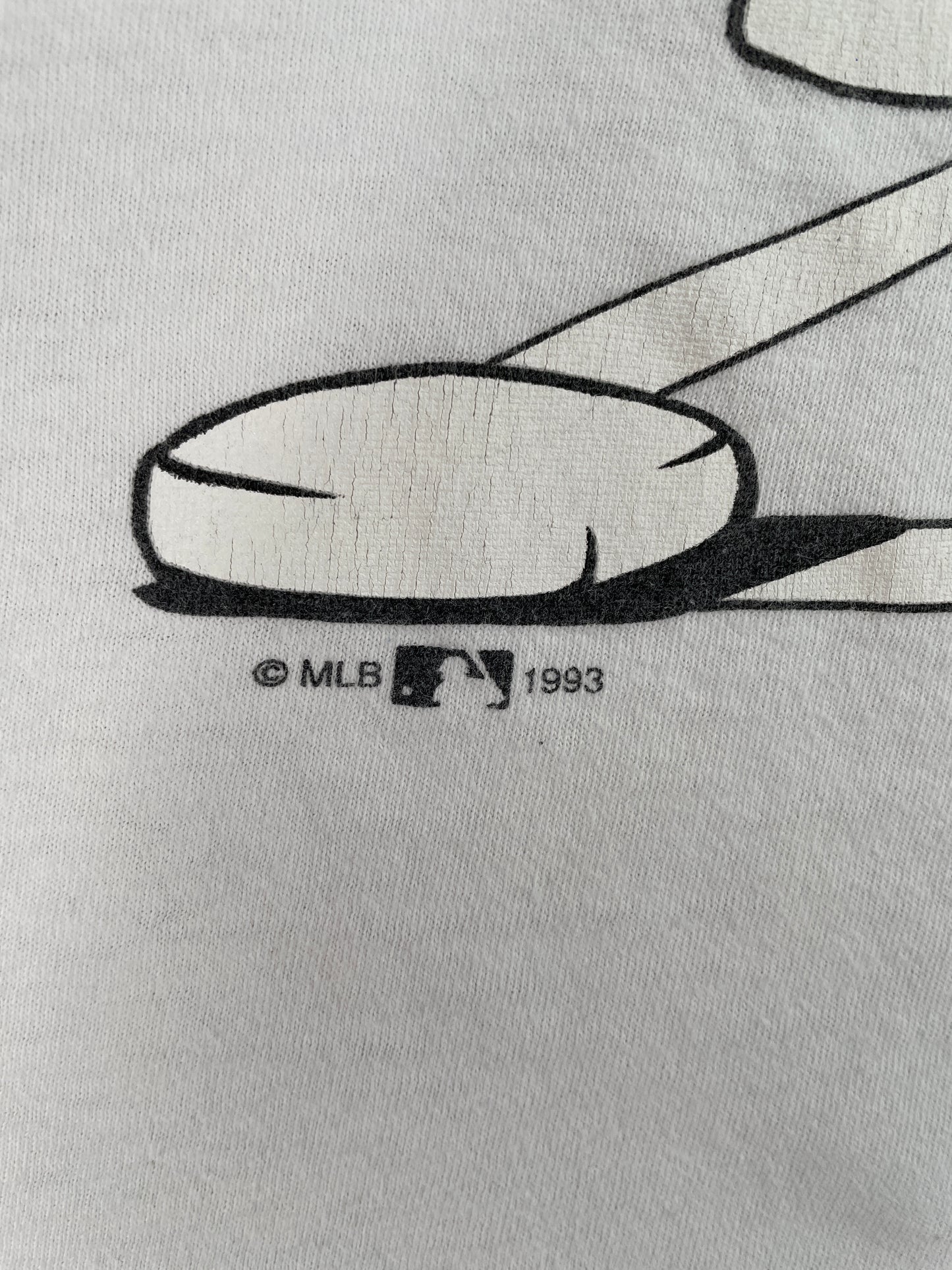 1993 DETROIT TIGERS x LOONEY TUNES BUGS BUNNY Made in USA Size XL Vintage MLB T-Shirt / E4709T