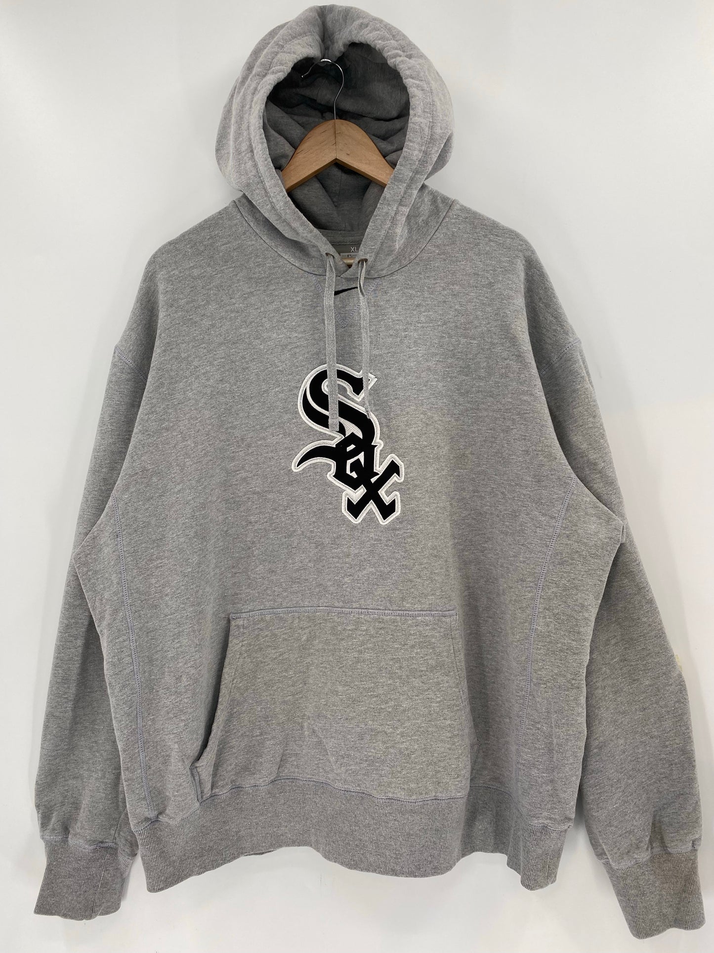 00' NIKE WHITE SOX Size XL Vintage MLB Hoodie Sweat-shirt / K6388