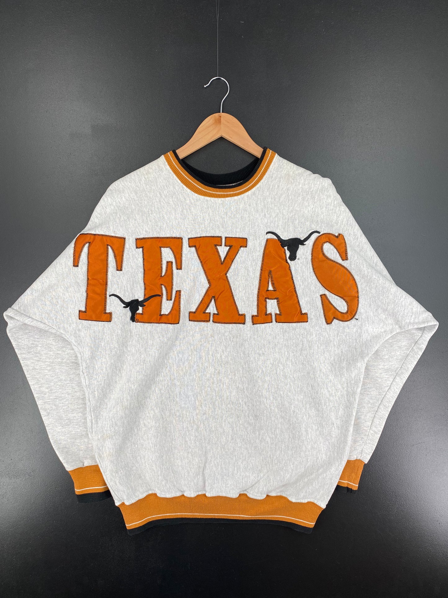 90’s TEXAS LONGHORNS Made in USA Size L Vintage College Sweat-Shirt / A1820