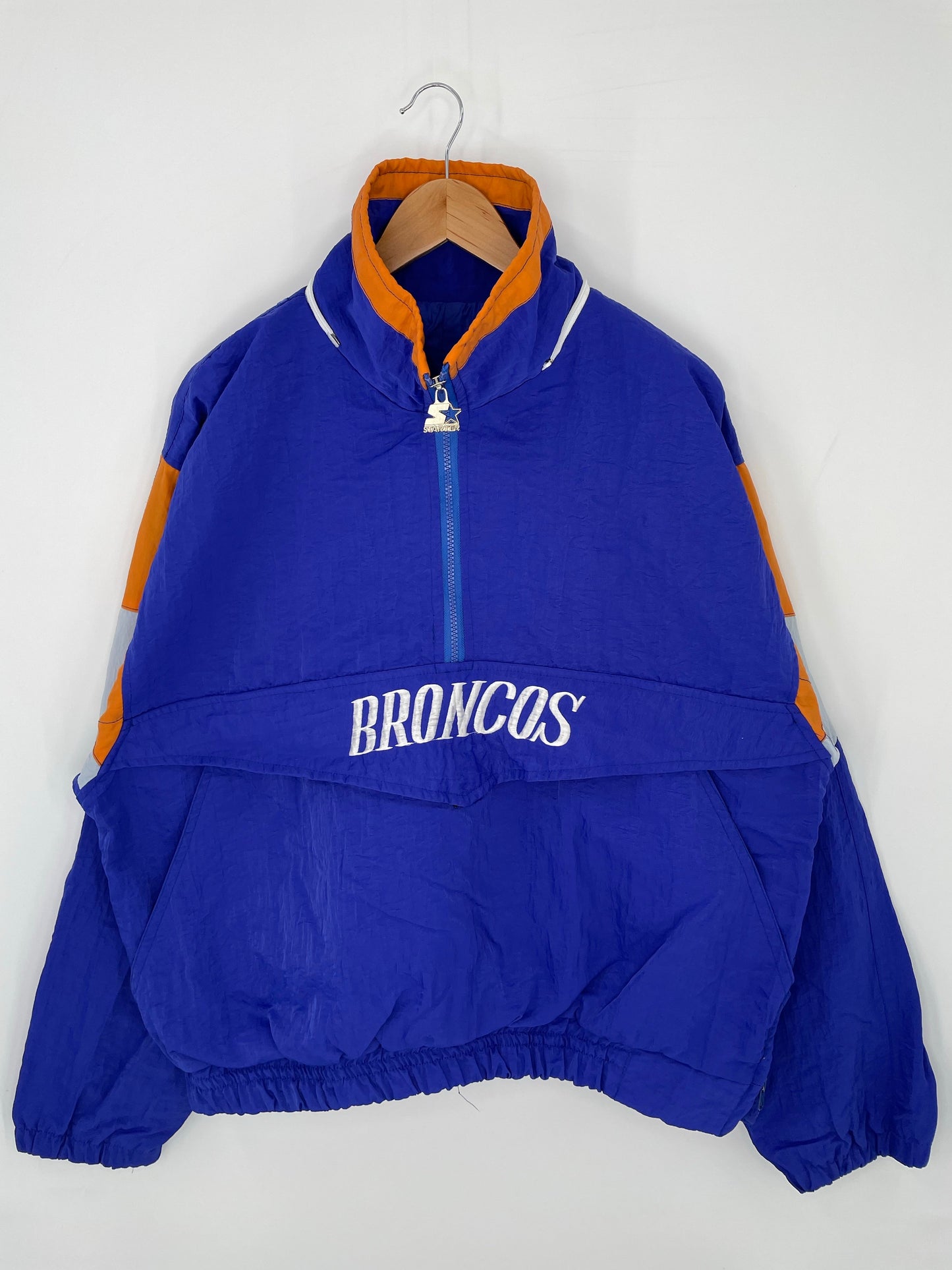 90’s STARTER x BRONCOS Size No Tag (Approx.XL) Nylon Jacket / E890