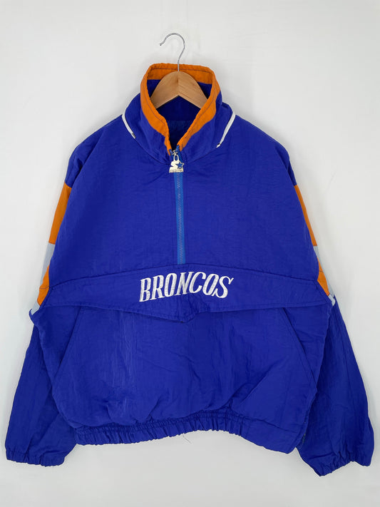90’s STARTER x BRONCOS Size No Tag (Approx.XL) Nylon Jacket / E890