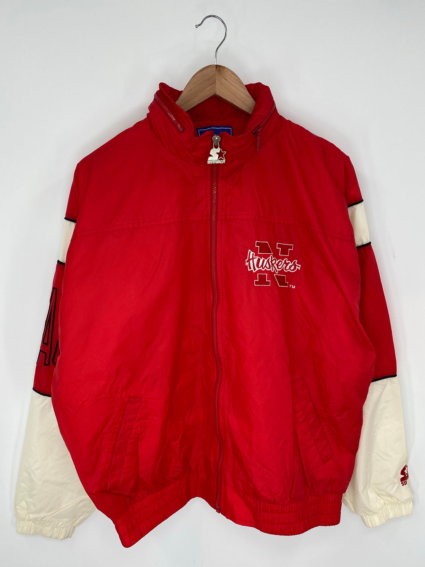 90’s STARTER x NEBRASKA HUSKERS Size M Vintage College Nylon Jacket  / K9066