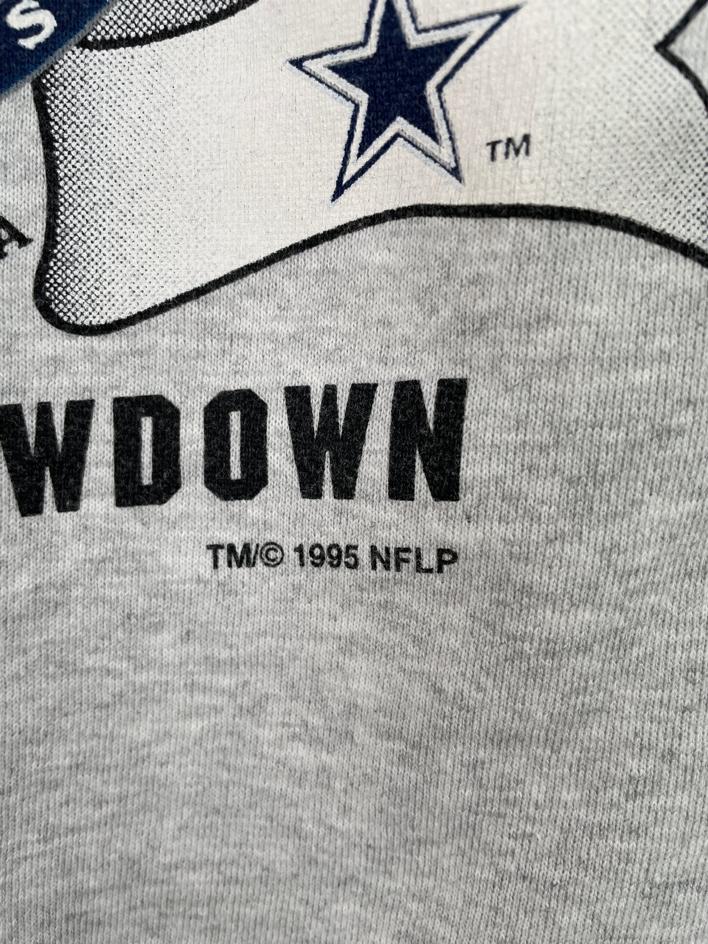 1995 SUPER BOWL DALLAS COWBOYS x PITTSBURGH STEELERS Made in USA Size XL Vintage NFL Sweat-Shirt / A7434