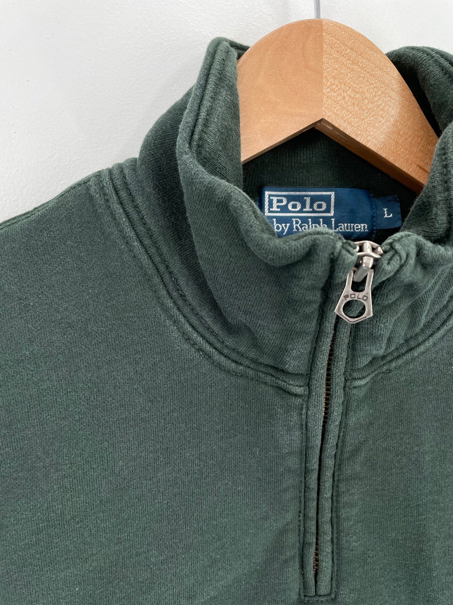 90’s POLO RALPH LAUREN Size L Vintage Half Zip-up Sweat-shirt / A2198