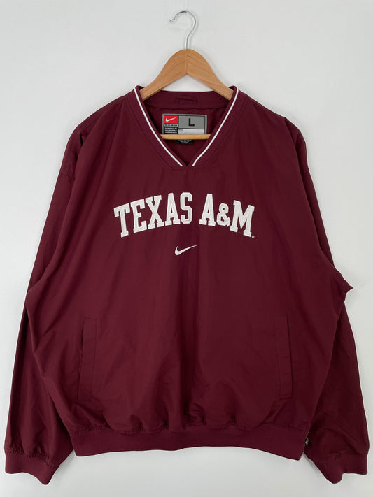 00's NIKE x TEXAS A&M Size L Vintage College Nylon Jacket / A9557