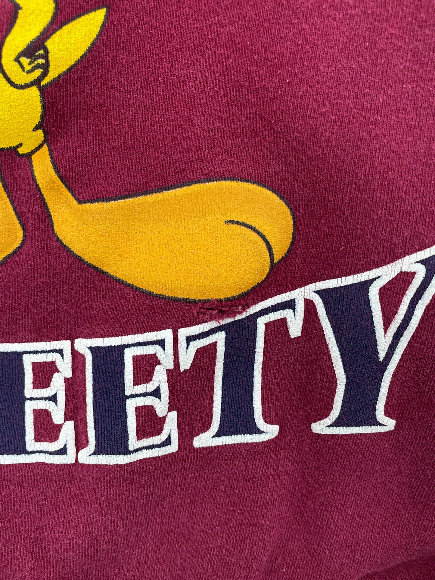 1997 LOONEY TUNES TWEETY Made in USA Size Vintage Sweat-shirt / A6568