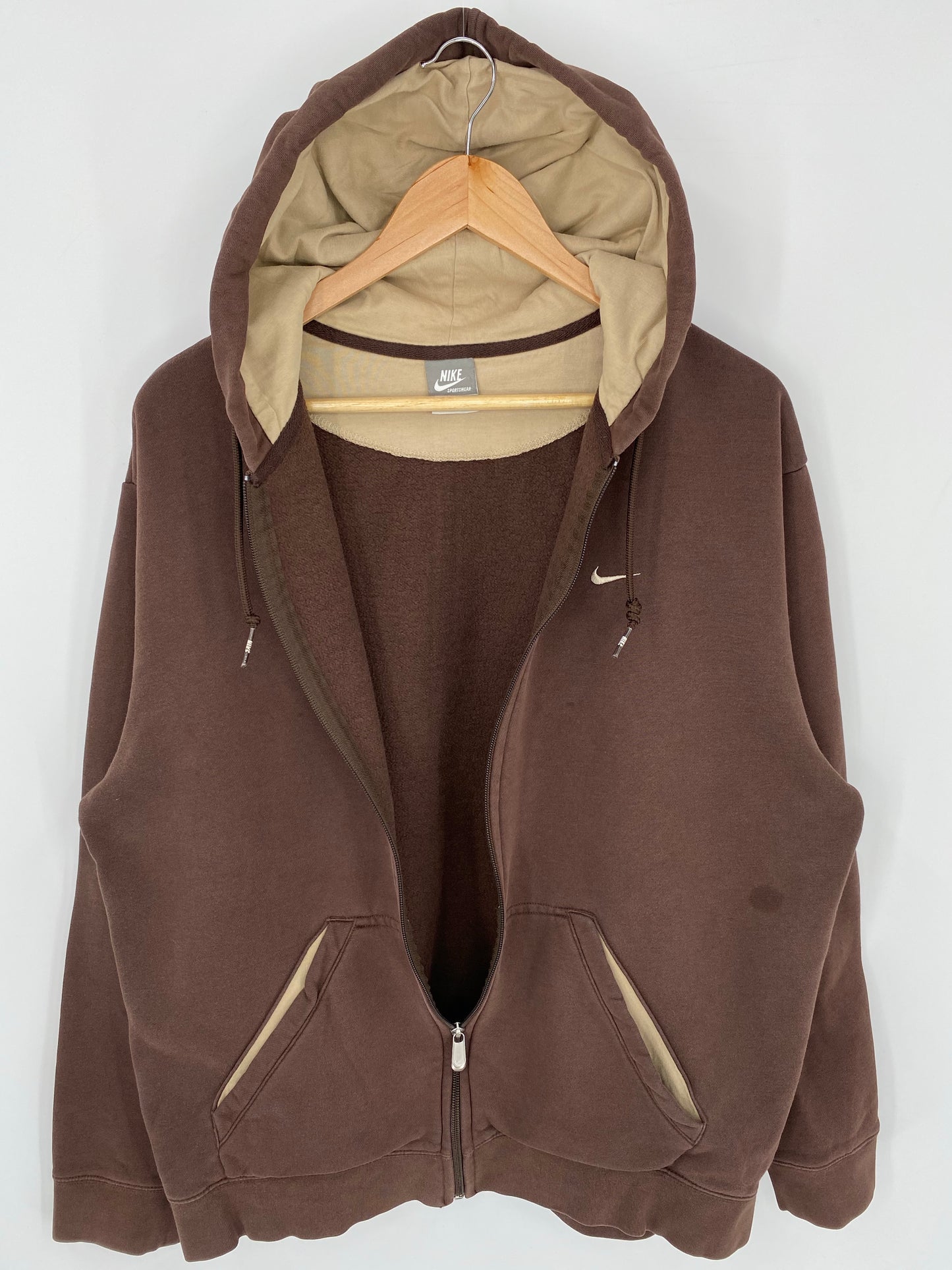 00’ NIKE MINI SWOOSH Size L Vintage Hoodie Zip-up Sweat-shirt/ K7940