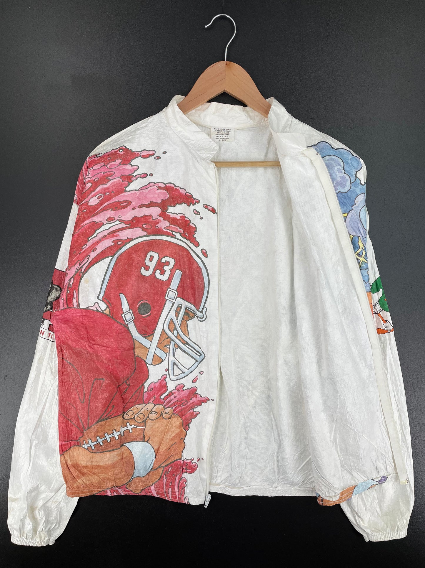 1993 SUGAR BOWL ALABAMA CRIMSON TIDE x MIAMI GURRICABES Size No Tag (Approx.M-L) College Paper Nylon Jacket / A2538