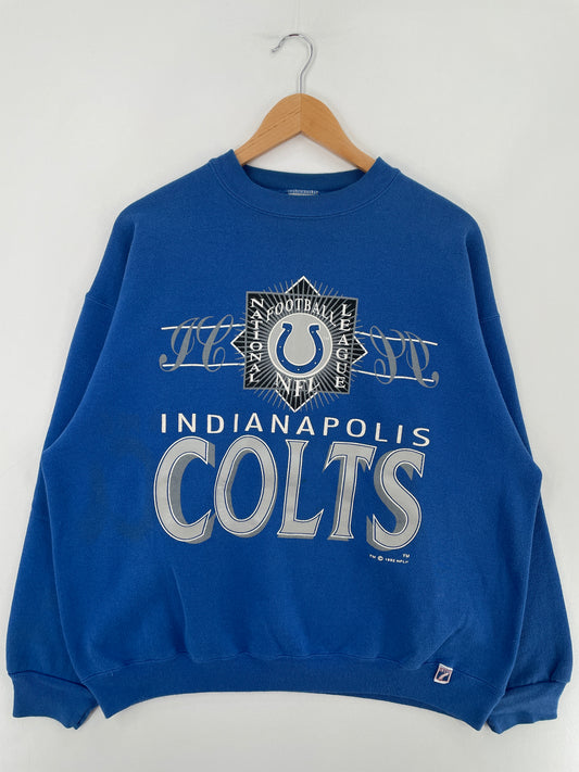 1992 INDIANAPOLIS COLTS Made in USA Size XL Vintage College Sweat-Shirt / E3400S