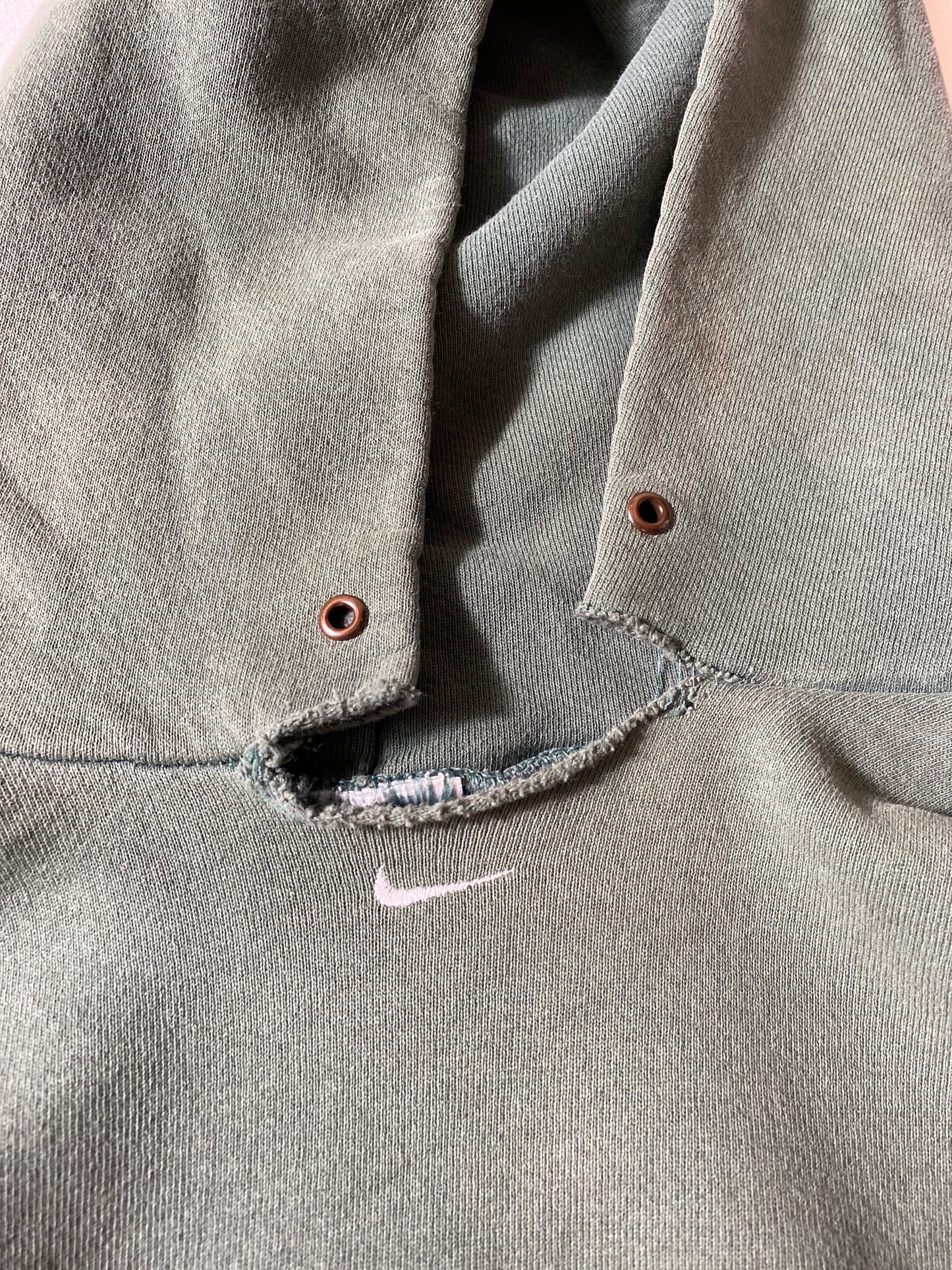 90's NIKE CENTER SWOOSH Made in USA Size XL Vintage Hoodie Sweat-Shirts / K3693