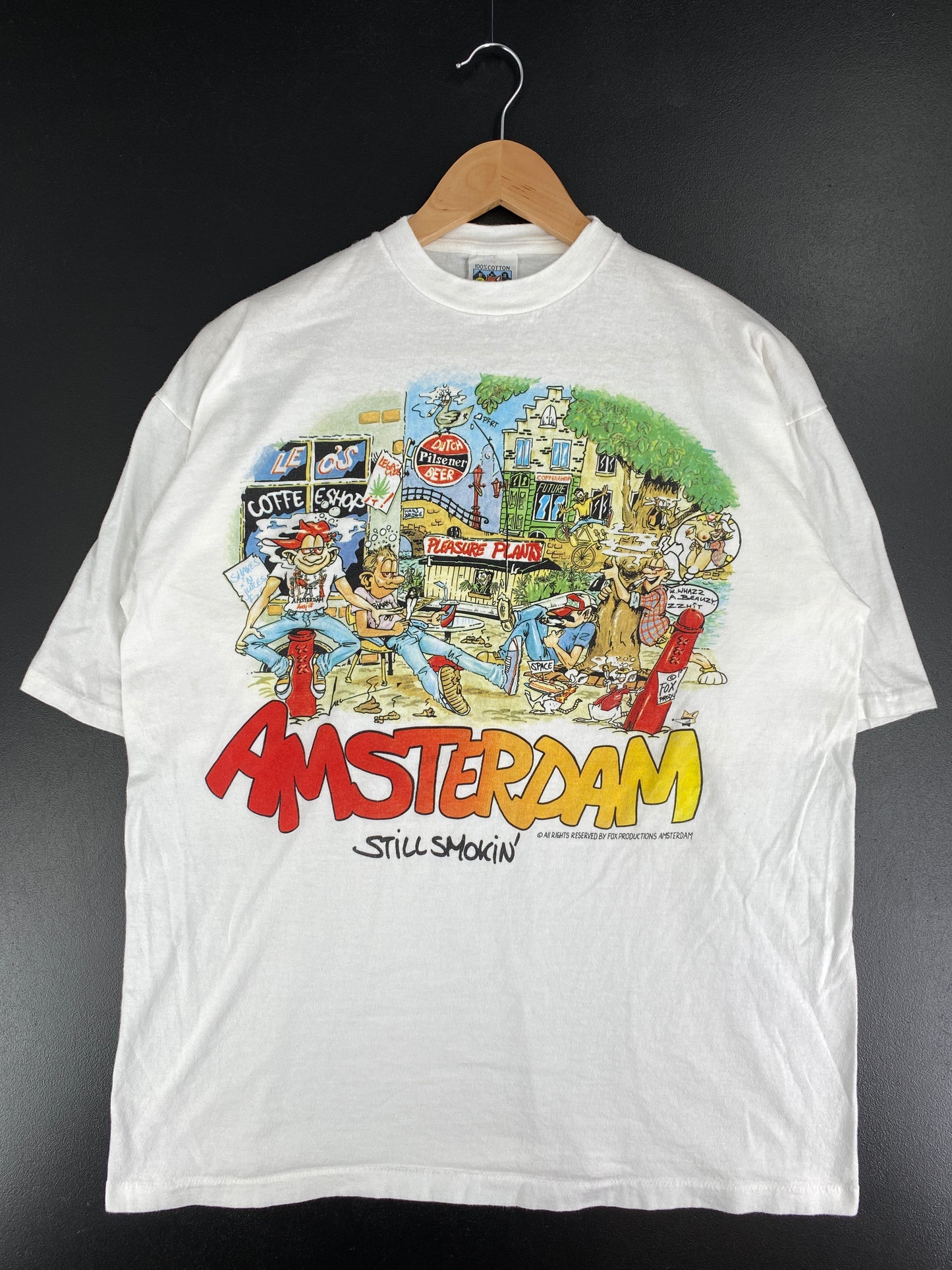 Vintage AMSTERDAM STILL SMOKIN' Size XL Vintage T-Shirt / A5195