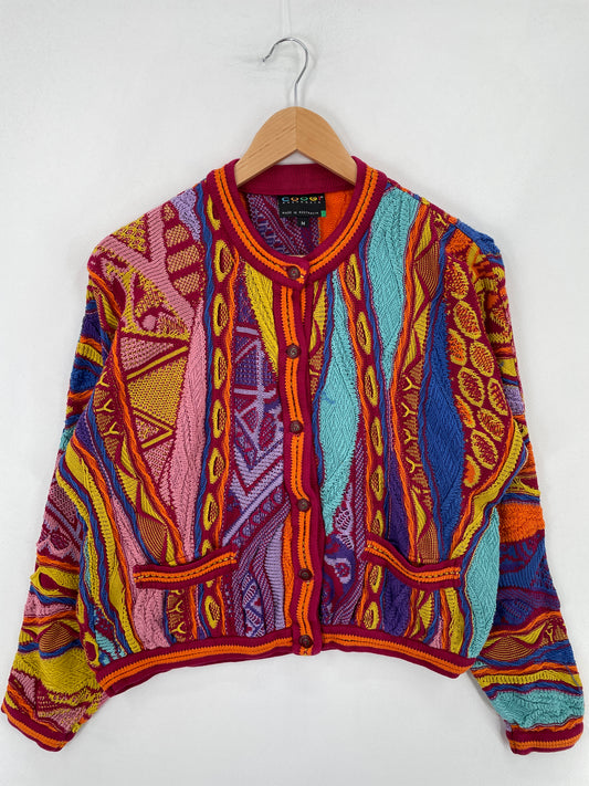 Vintage COOGI Size Ladies M Knit Cardigan Sweater / E1997K