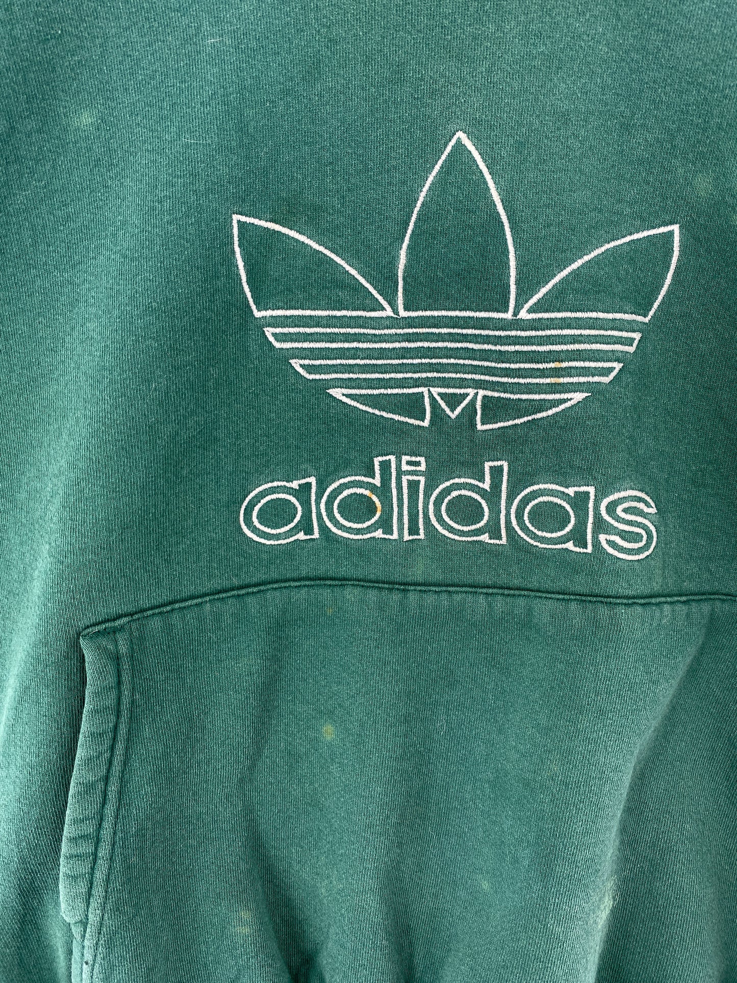 .90's ADIDAS Made in USA Size M Vintage Hoodie Sweat-Shirt / E5647S