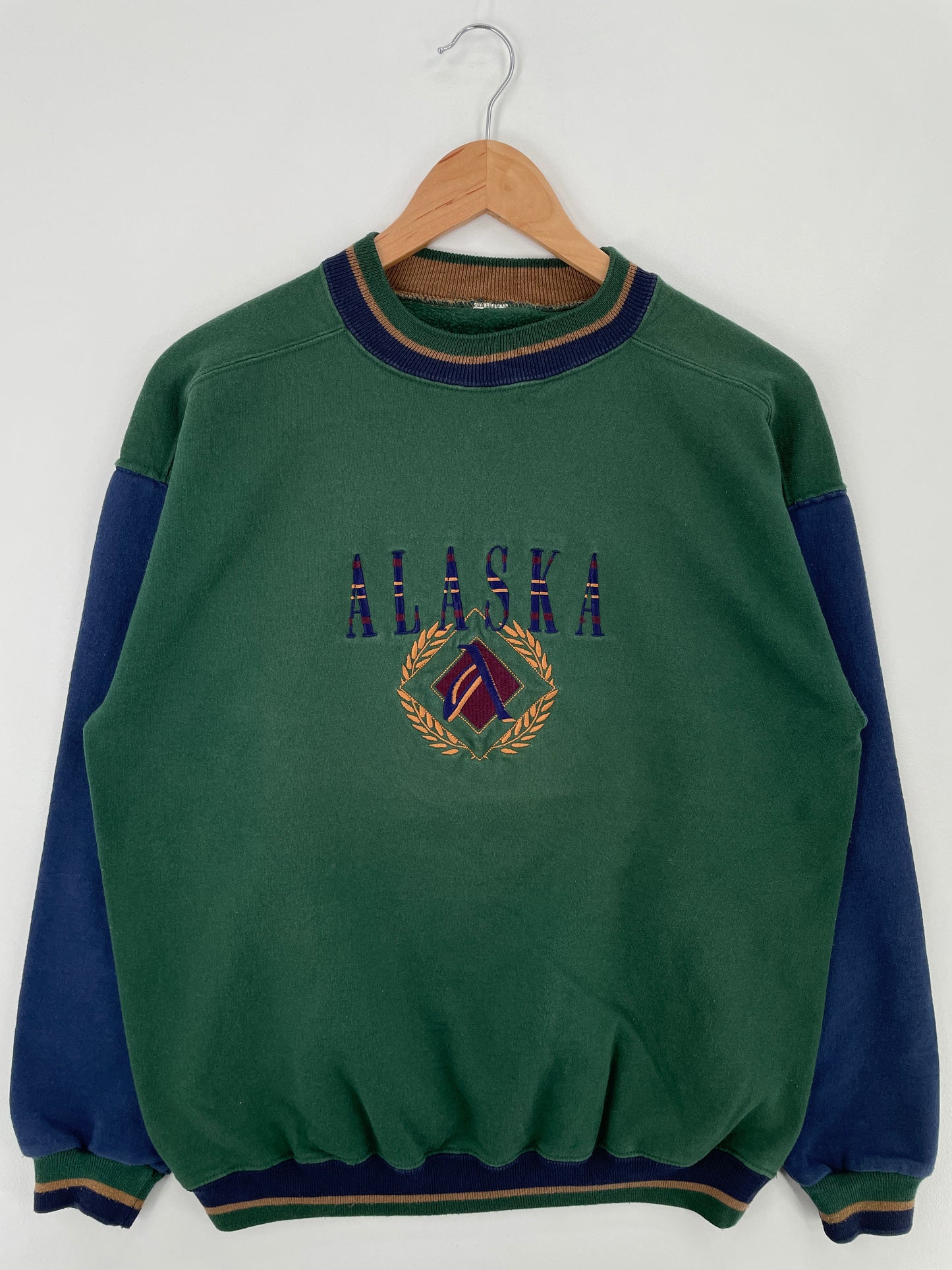Vintage ALASKA Size Approx.M Vintage College Sweat-shirt / E64