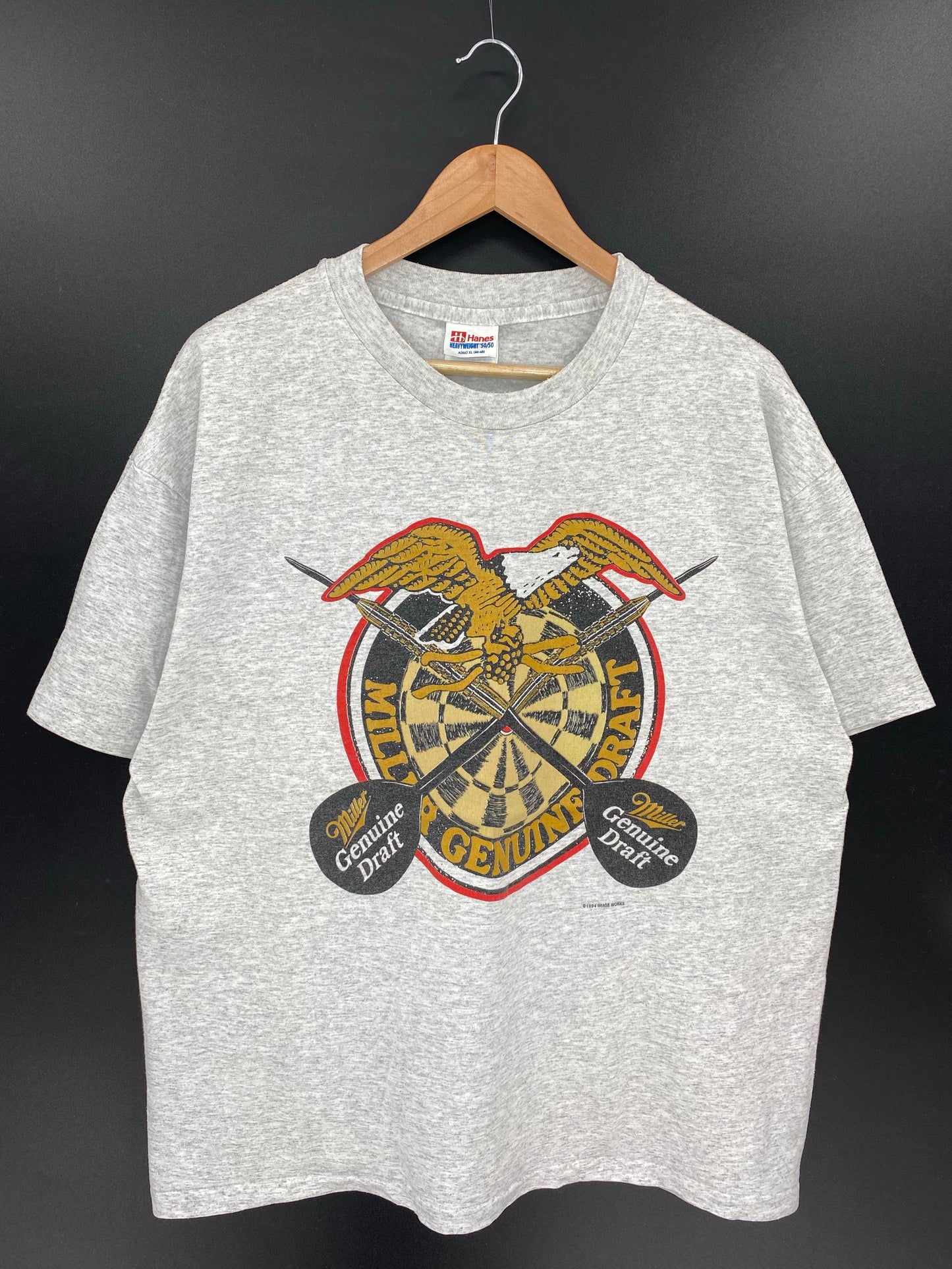 1994 MILLER GENUINE DRAFT Made in USA Size XL Vintage T-shirt / K7827