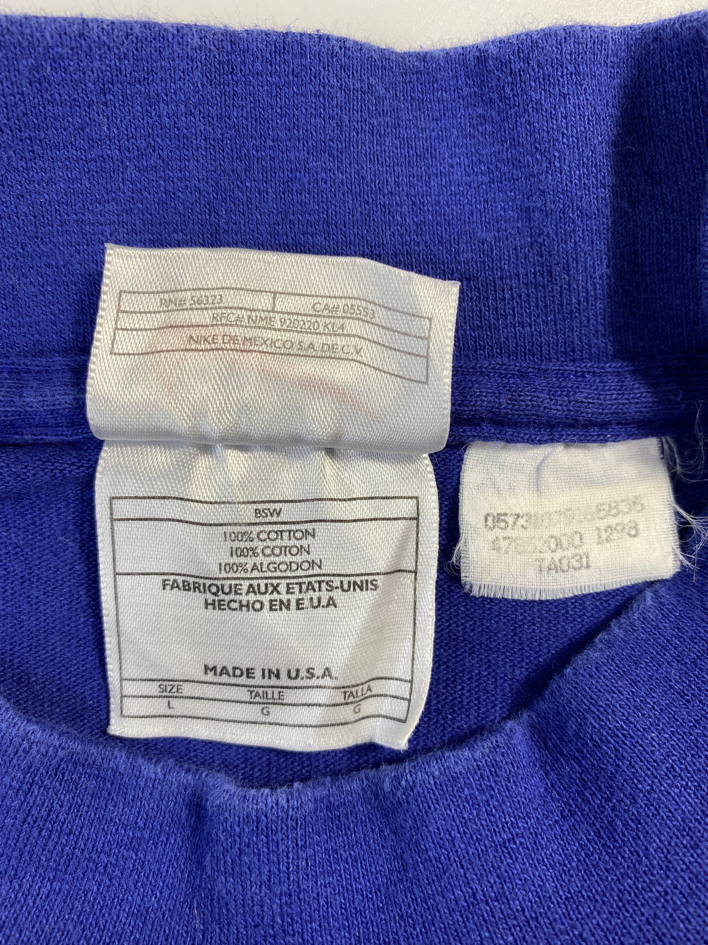 90's NIKE Made in USA Size L Vintage Long Sleeve T-Shirt / A8210