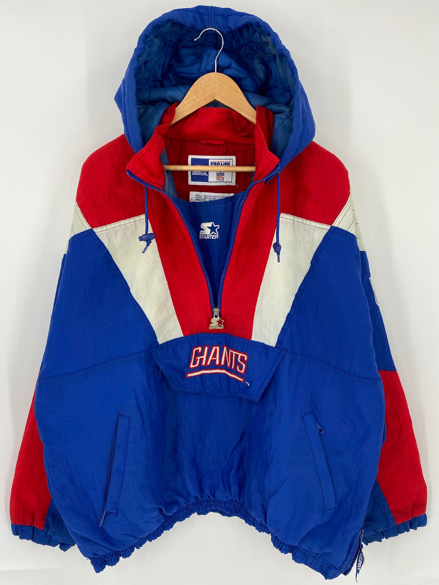 90’s STARTER x NEW YORK GIANTS Size XL NFL Nylon Jacket / K6909