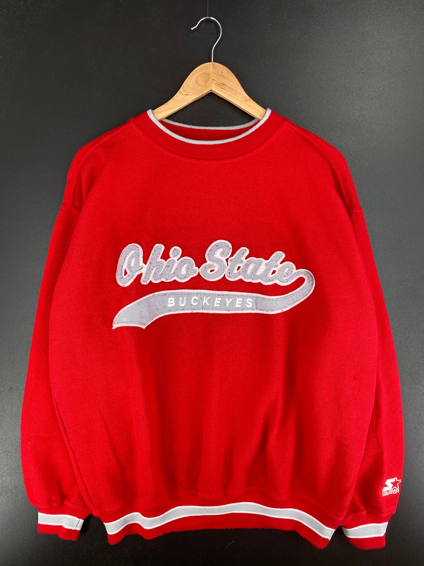 90’s STARTER x OHIO STATE Size L Vintage College Sweat-Shirt / A6221