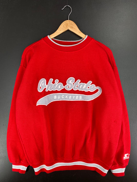 90’s STARTER x OHIO STATE Size L Vintage College Sweat-Shirt / A6221