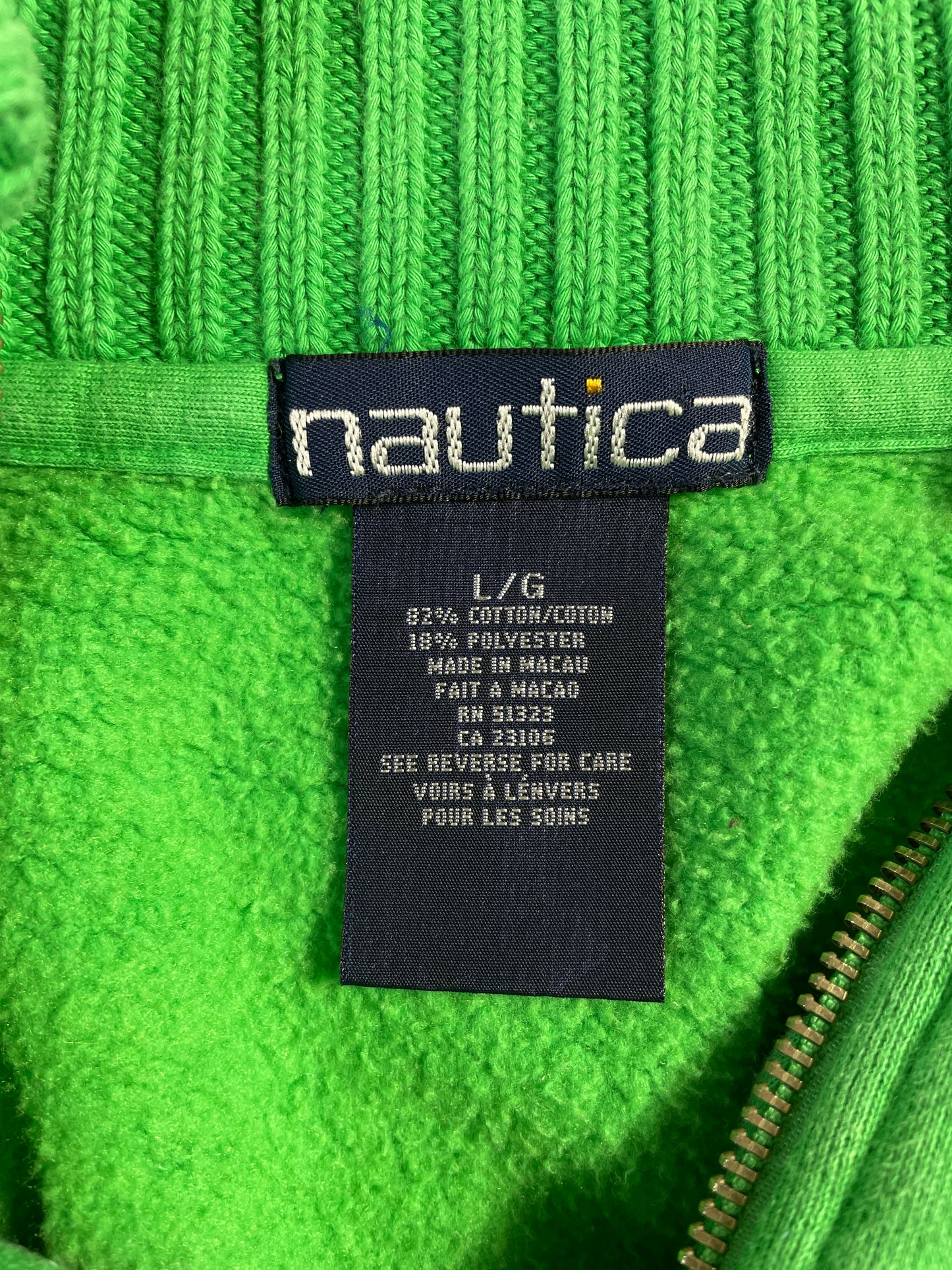 90’s NAUTICA Size L Vintage Half Zip Sweat-shirt / A8344