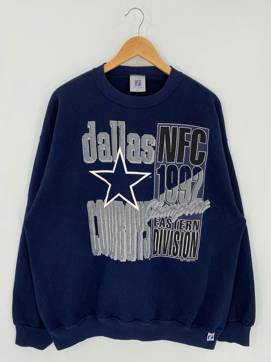 1992' DALLS COWBOYS Made in USA Size XXL Vintage NFL Sweat-shirt / K5318