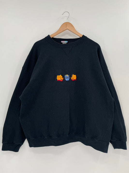 00's DISNEY WINNIE THE POOH Made in USA Size XXL Vintage Sweat-shirt / K5893
