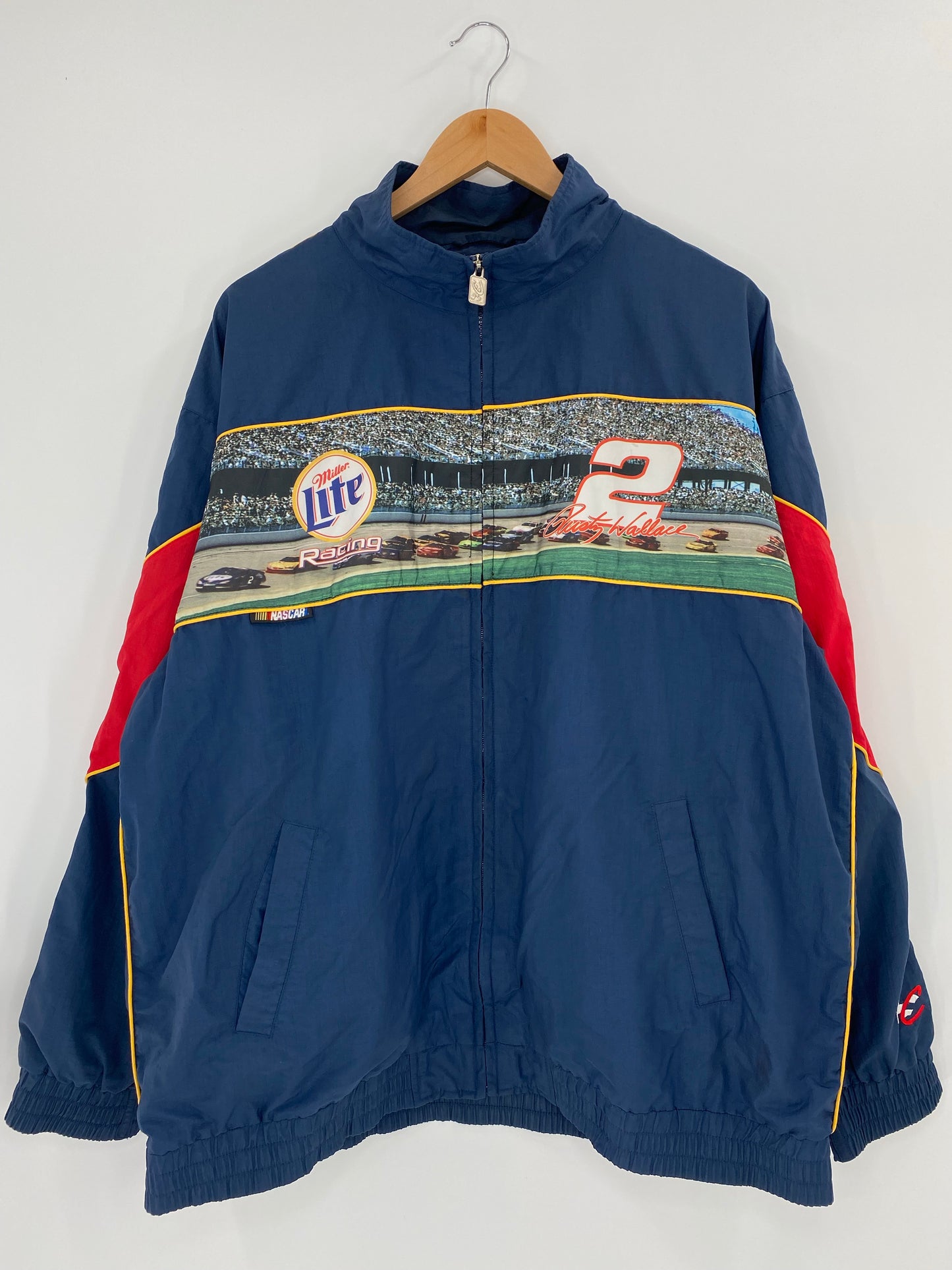 Vintage MILLER LITE Size XL Racing Nylon-Jacket / K4914