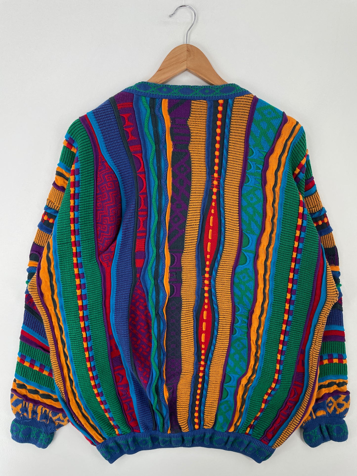 Vintage 3D COOGI- Style Size Approx.XL Knit Cardigan / A9543