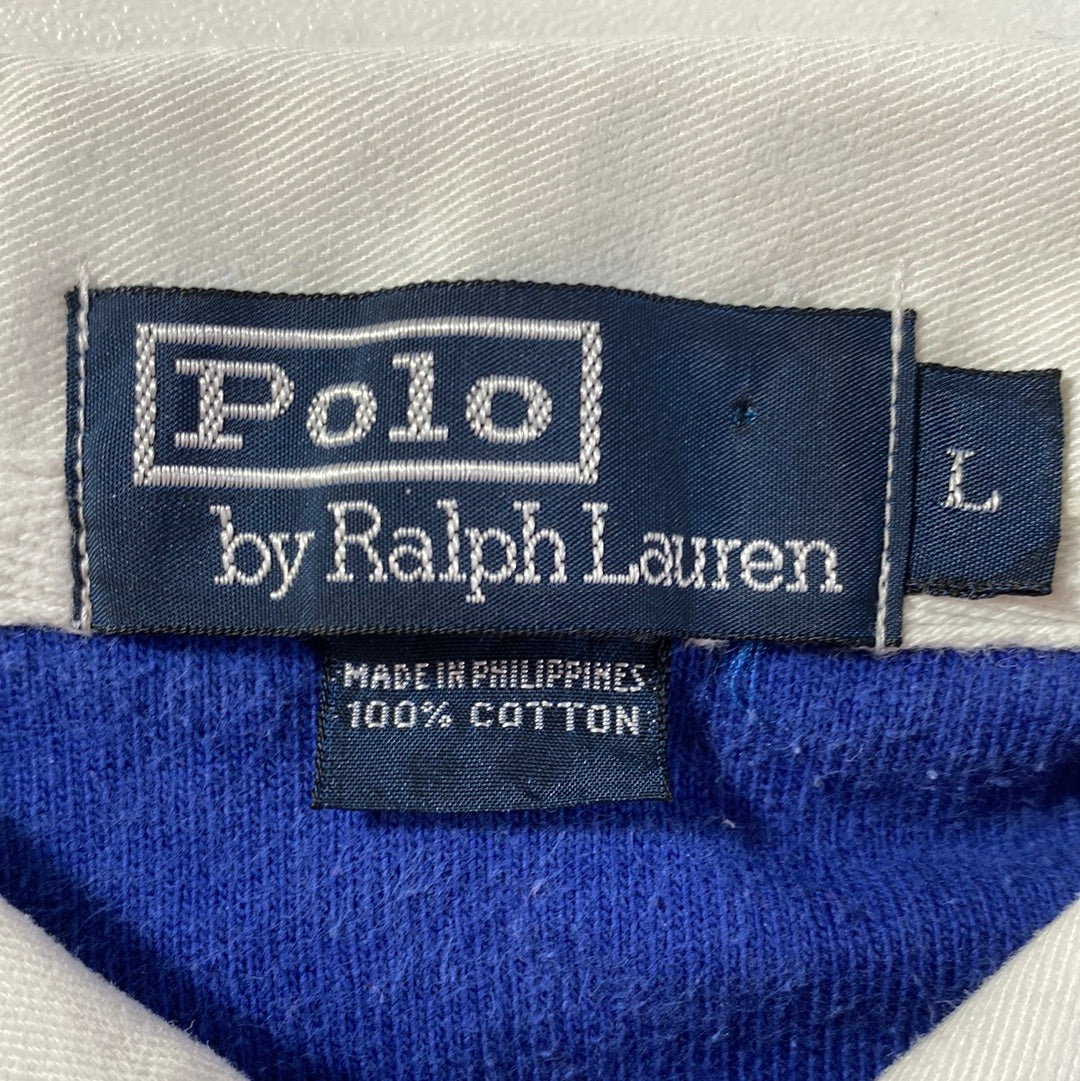 90’s POLO RALPH LAUREN Size L Vintage Rugby-Shirt / E176