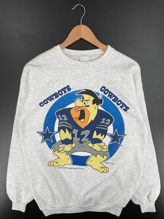1994 DALLAS COWBOYS x HANNA BARBERA Size L Vintage NFL Sweat-shirt / A538