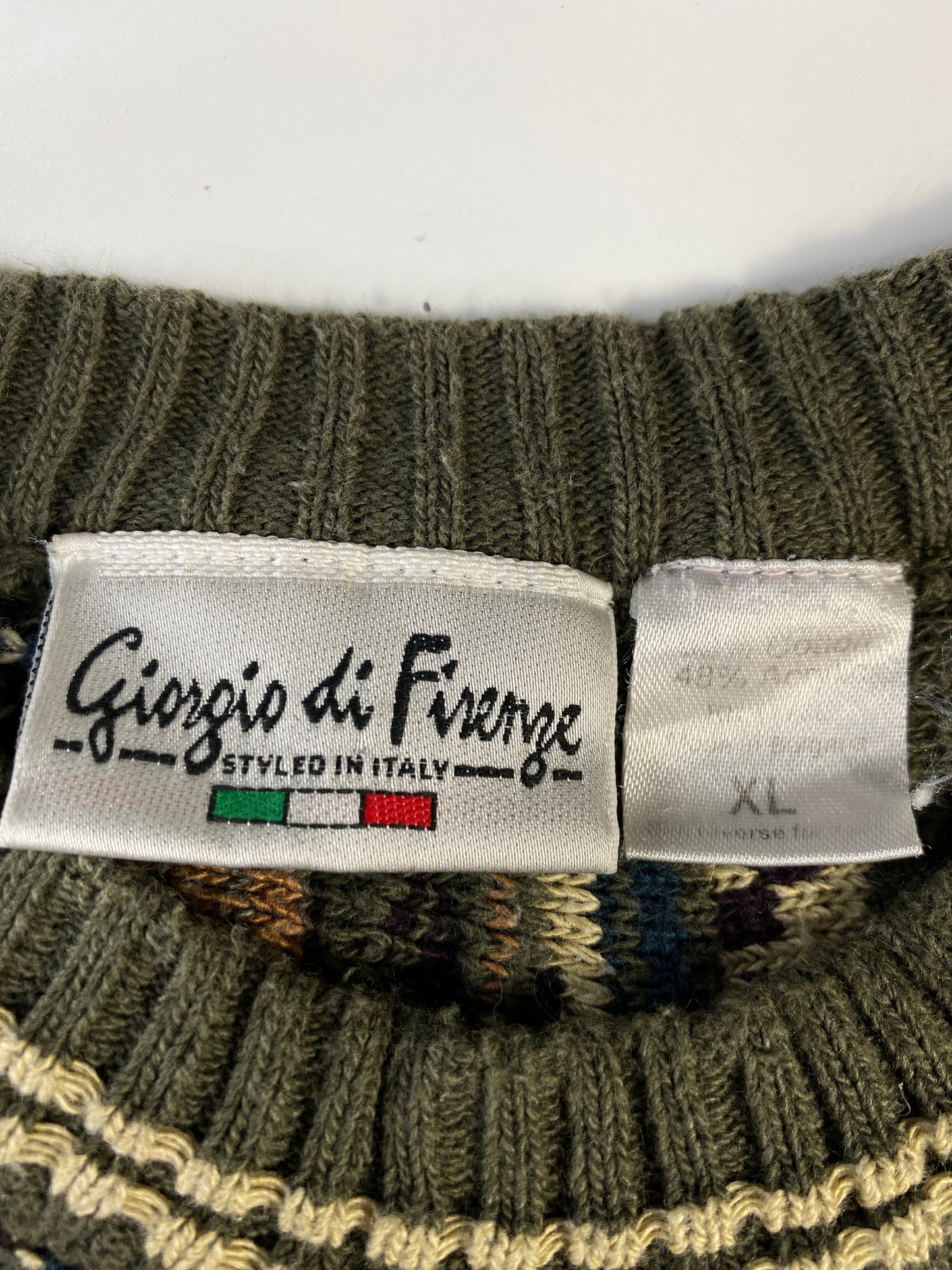 Vintage 3D COOGI-Style Size XL Knit Sweater / E246