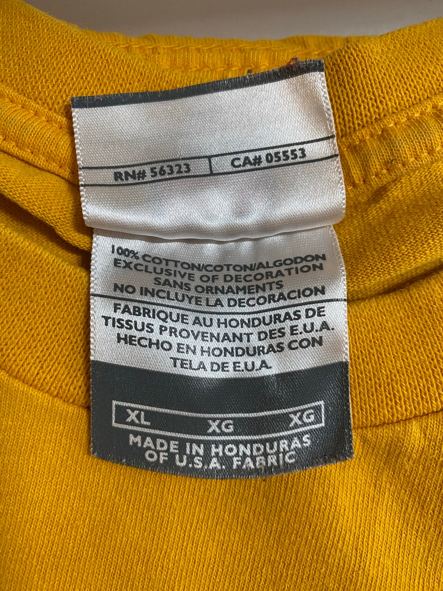 00’ NIKE GOLD Size XL Vintage College T-shirt / K6332