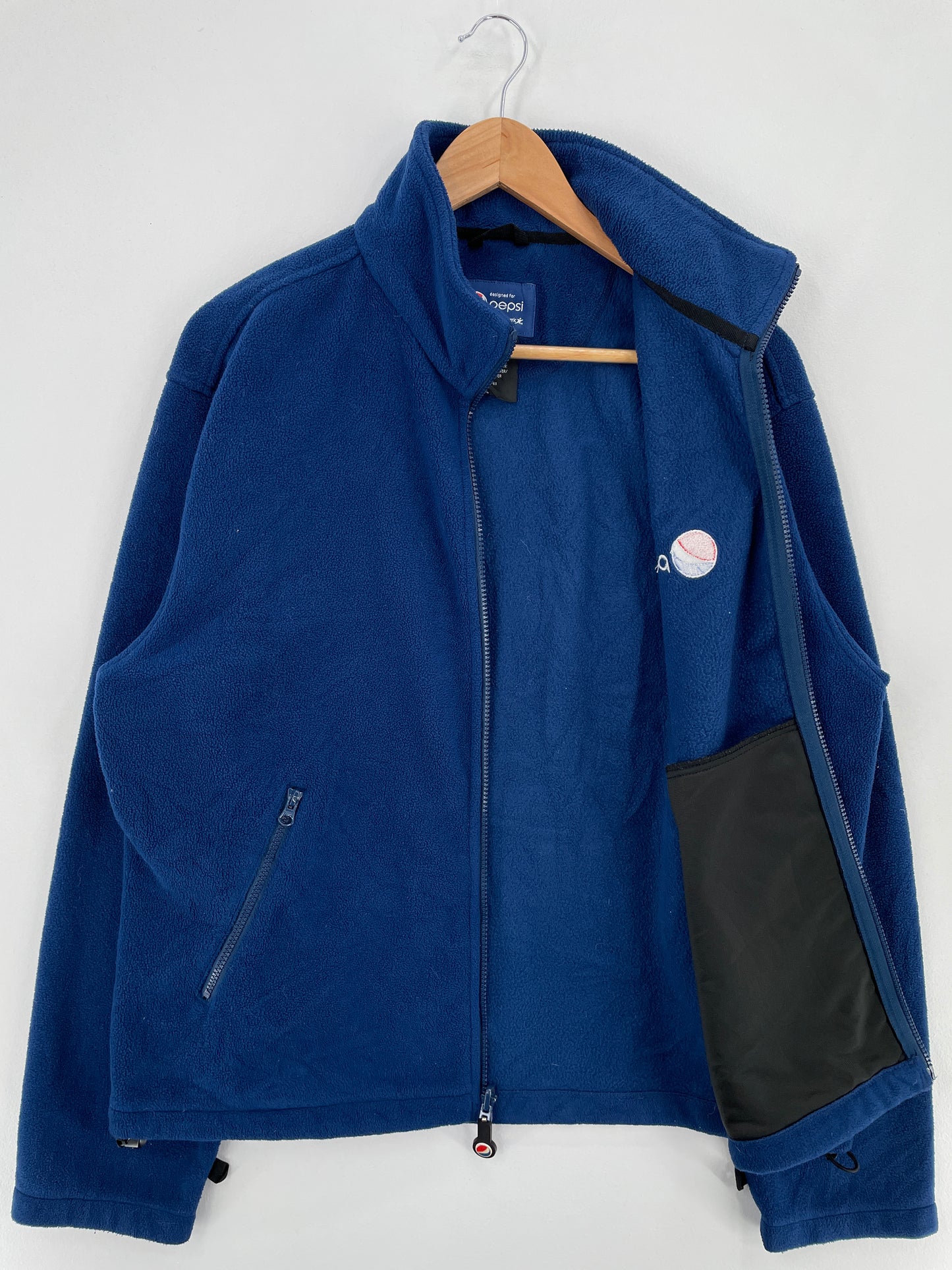 Vintage PEPSI Size M Zip Up Fleece Jacket / E814