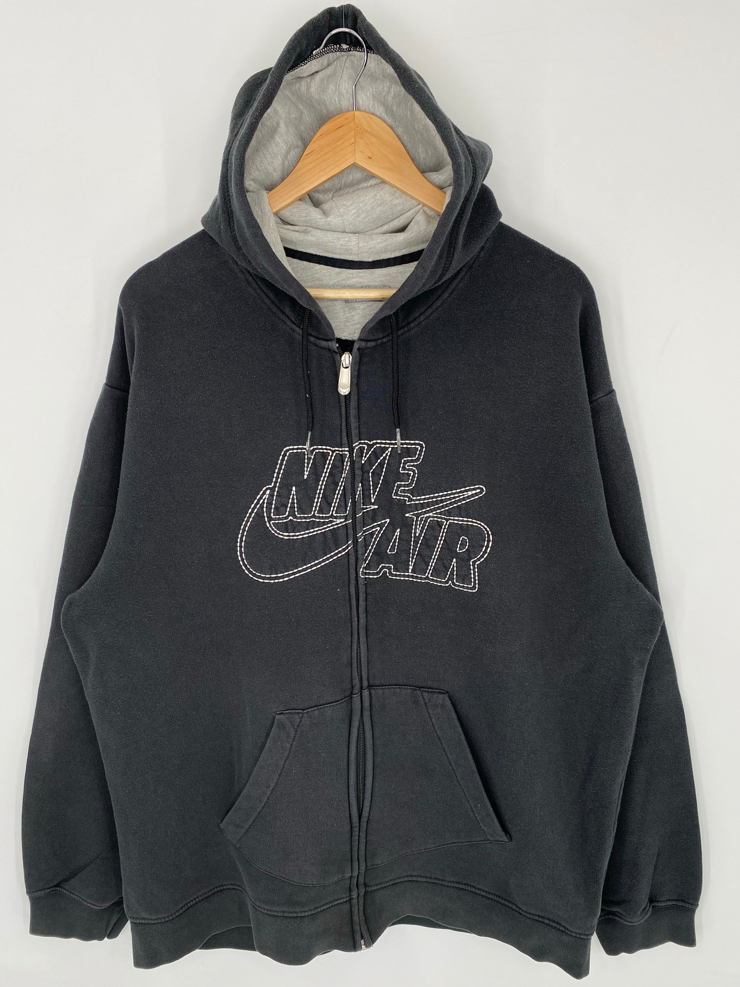 00’ NIKE Size XL Vintage Hoodie Zip-up Sweat-shirt / K8921