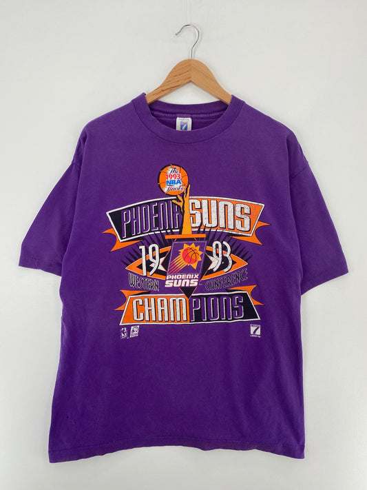 1993 PHOENIX SUNS Made in USA Size XL Vintage NBA T-Shirt / A9838