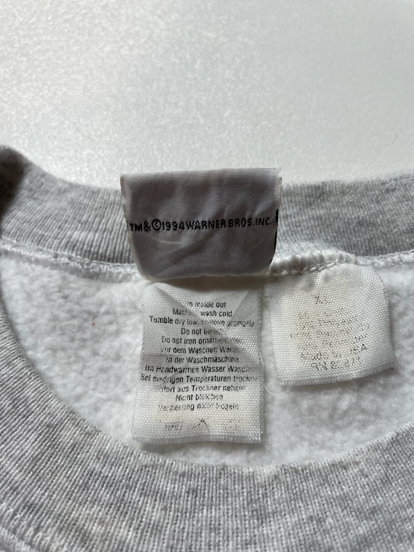 1994 LOONEY TUNES TAZ Made in USA Size XL Vintage Sweat-shirt / A9415