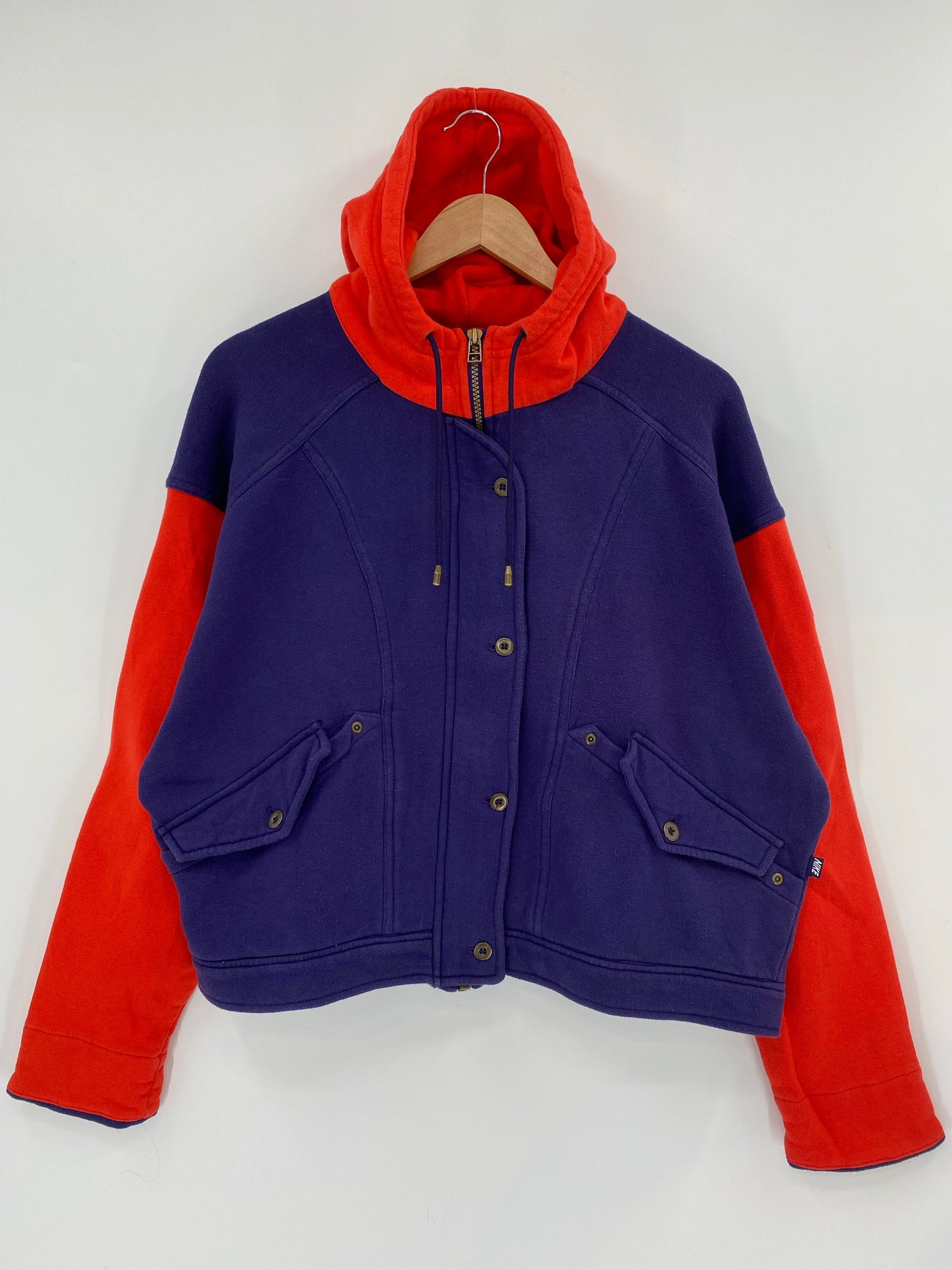.90’s NIKE Size Ladies.L Vintage Hoodie Sweat-Shirt / A7193