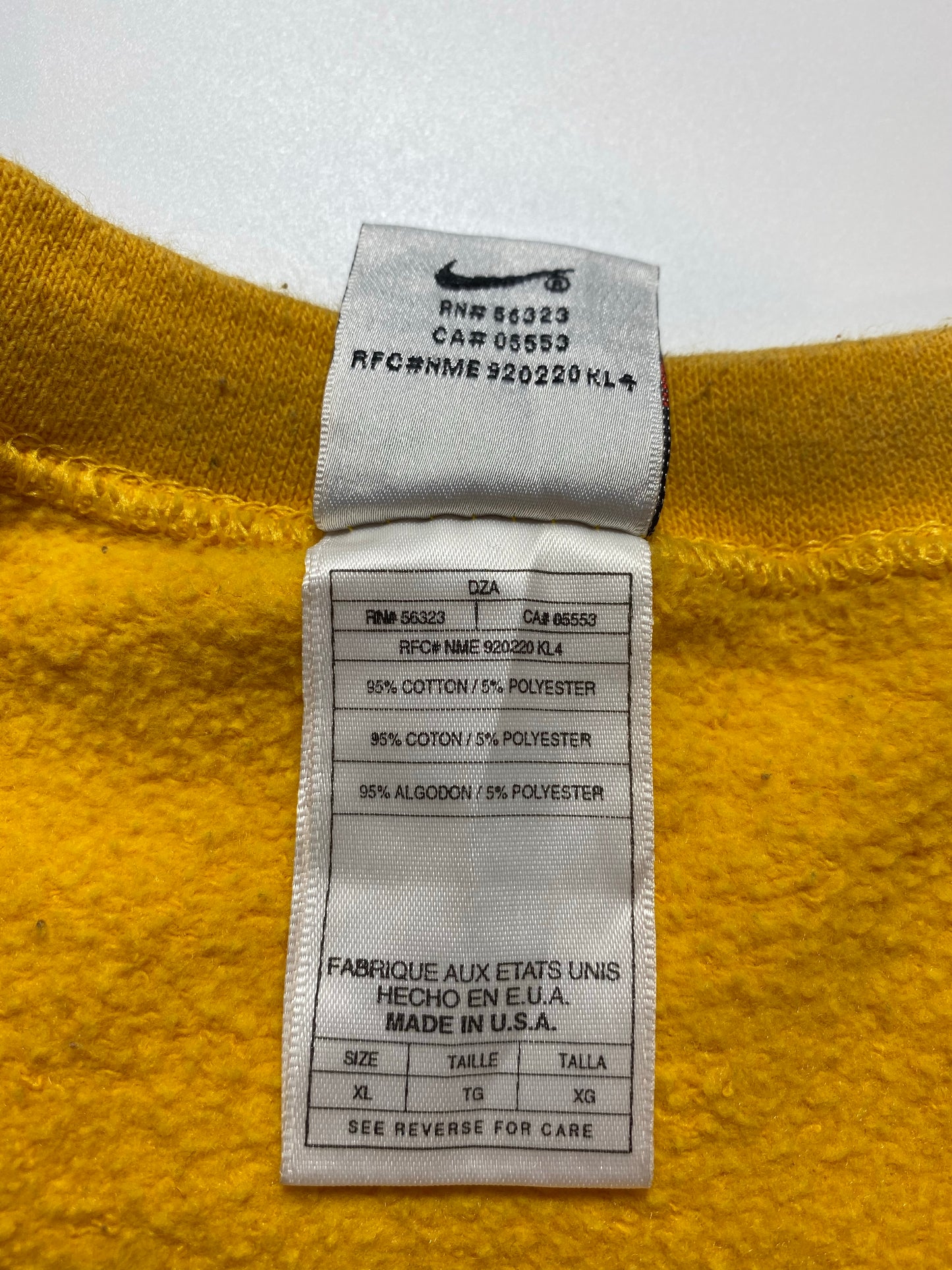 00' NIKE MINI SWOOSH Made in USA Size XL Vintage Sweat-shirt / K5976