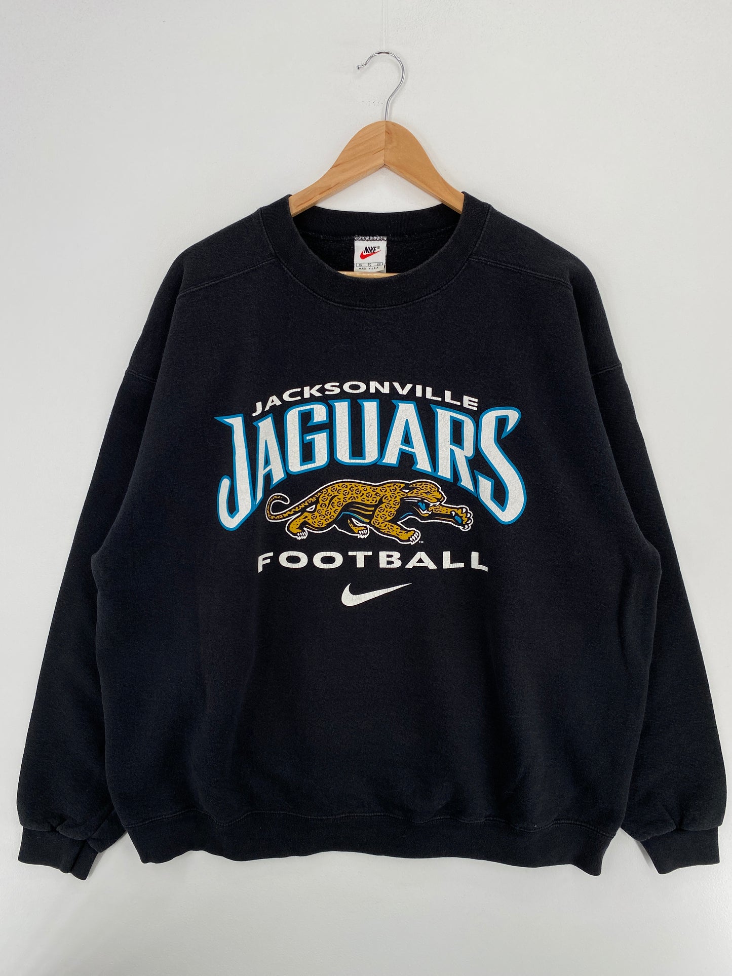 90’s NIKE JACKSONVILLE JAGUARS Made in USA Size XL Vintage NFL Sweat-Shirt / A4835