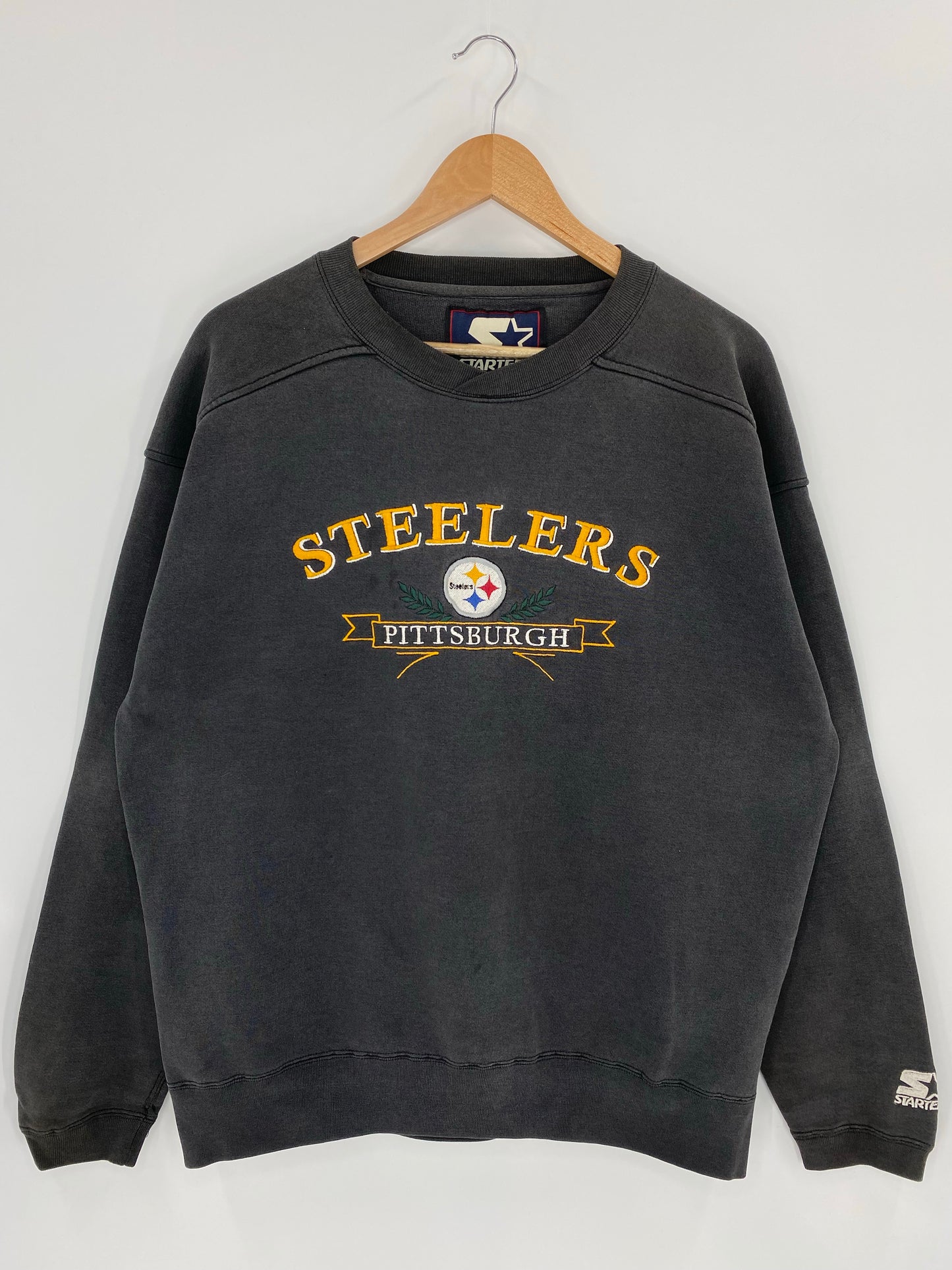 90’s STARTER x PITTSBURGH STEELERS Size L Vintage NFL Sweat-Shirt / K6259