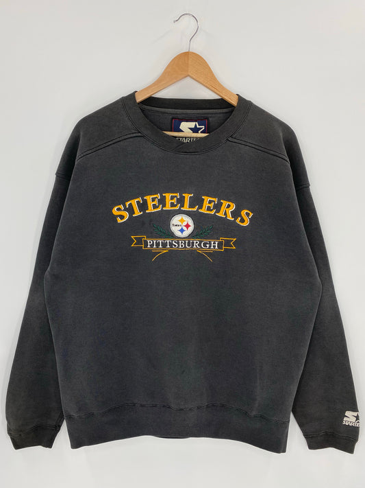 90’s STARTER x PITTSBURGH STEELERS Size L Vintage NFL Sweat-Shirt / K6259