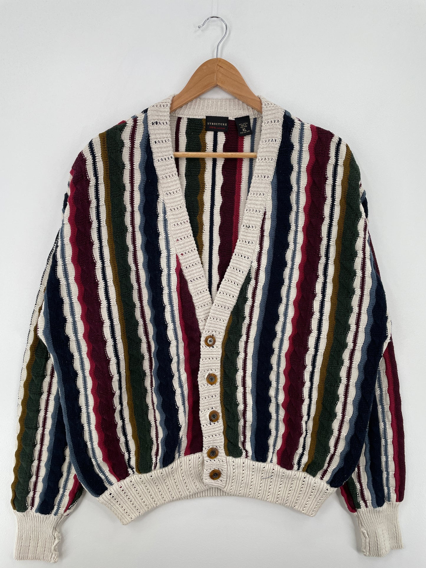 Vintage 3D COOGI- Style Size XL Knit Cardigan / A8458