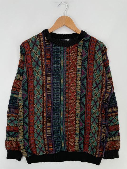 Vintage COOGI Style Made in USA Size M Cotton Knit Sweater / E3690K