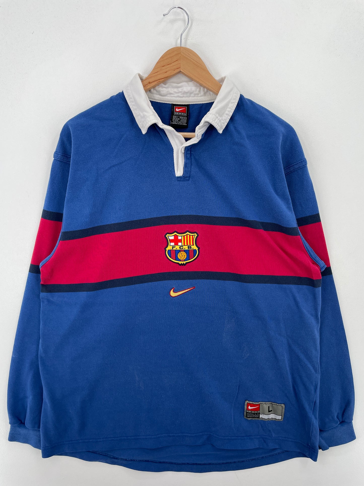 00' NIKE x F.C.B Size L Vintage Rugby-Shirt / A7267