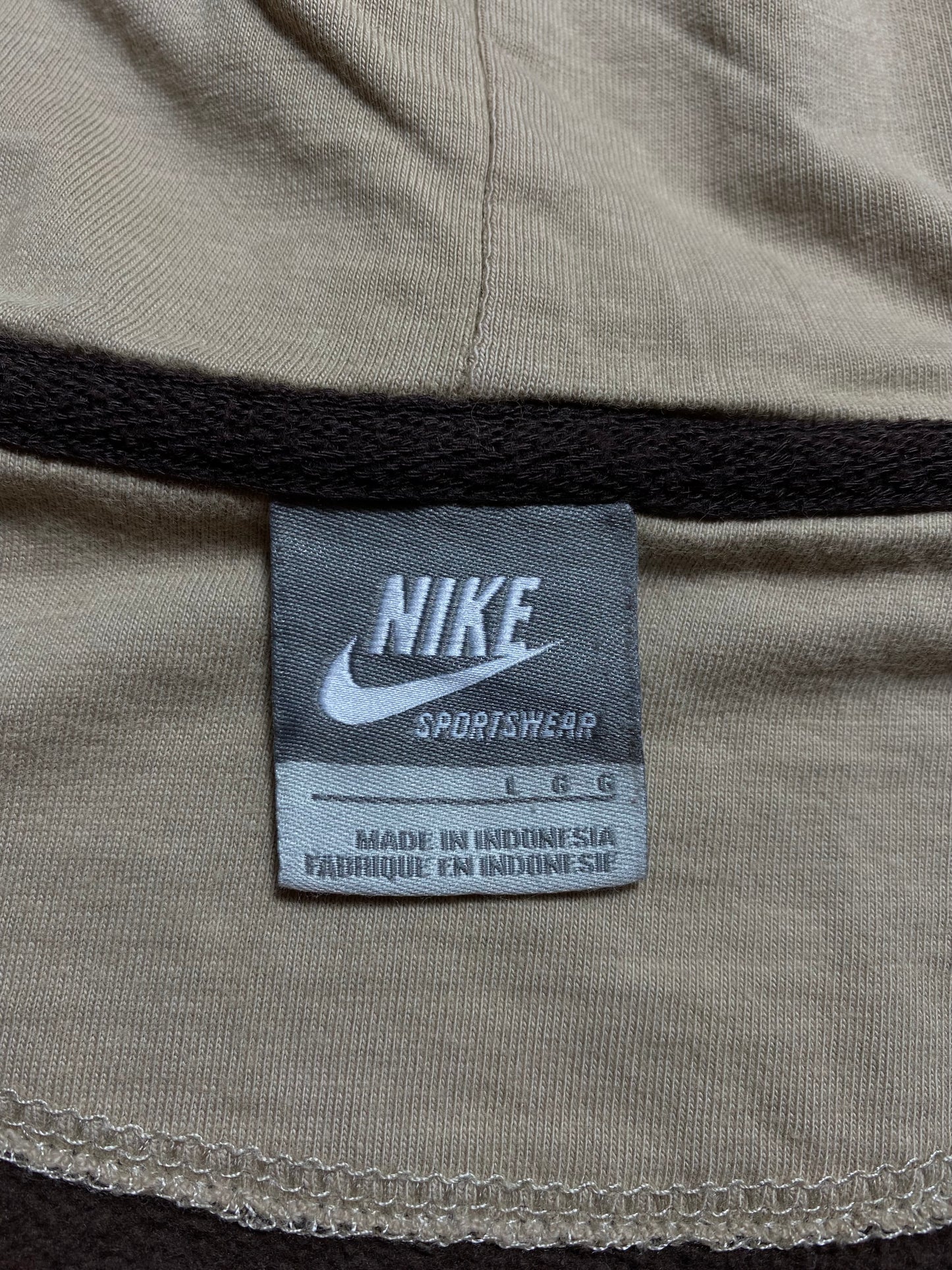 00’ NIKE MINI SWOOSH Size L Vintage Hoodie Zip-up Sweat-shirt/ K7940