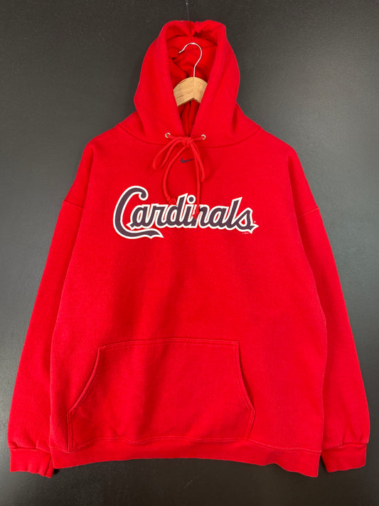 00' NIKE x ST. LOUIS CARDINALS Size XL Vintage MLB Hoodie Sweat-shirt / A7508